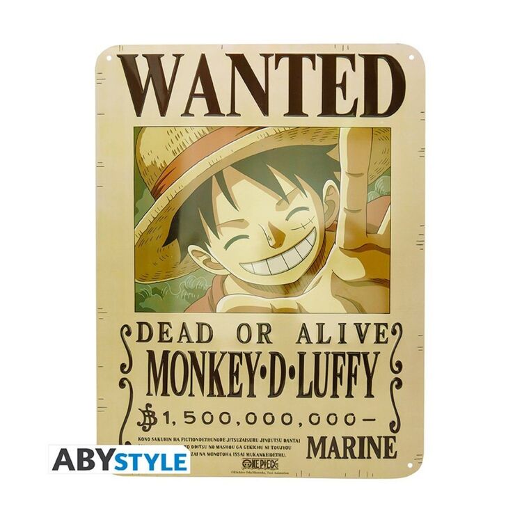 Product One Piece Wanted Luffy Metal Plate image