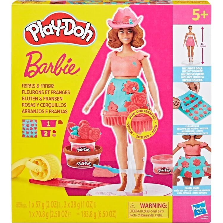 Product Πλαστελίνη Hasbro Play-Doh: Fashion - Barbie Designer Dolls Florals And Fringe (G1360) image