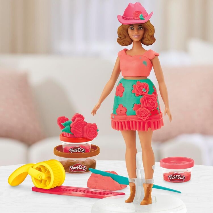 Product Πλαστελίνη Hasbro Play-Doh: Fashion - Barbie Designer Dolls Florals And Fringe (G1360) image