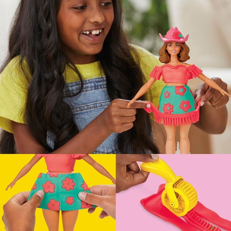 Product Πλαστελίνη Hasbro Play-Doh: Fashion - Barbie Designer Dolls Florals And Fringe (G1360) image