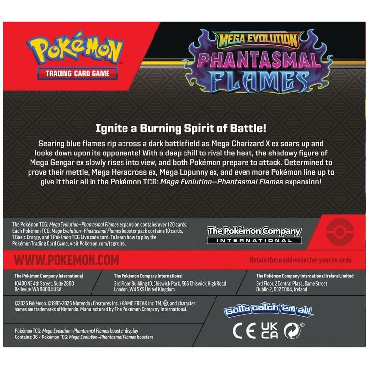 Product Pokemon TCG Mega Evolution: Phantasmal Flames - Booster Box (36 Packs) image
