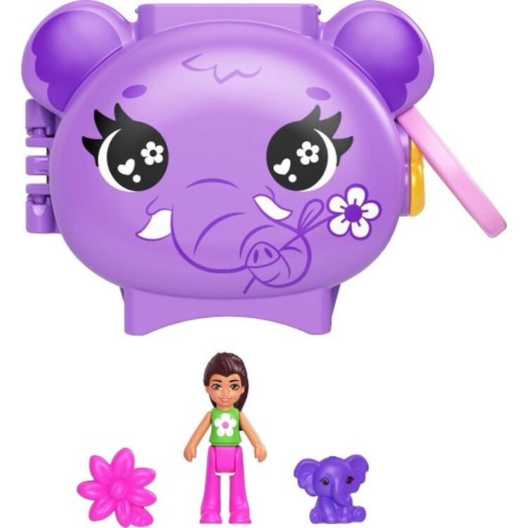 Product Μινιατούρα Mattel Polly Pocket Mini: Pet Connects - Elephant Compact Playset (JCB19) image