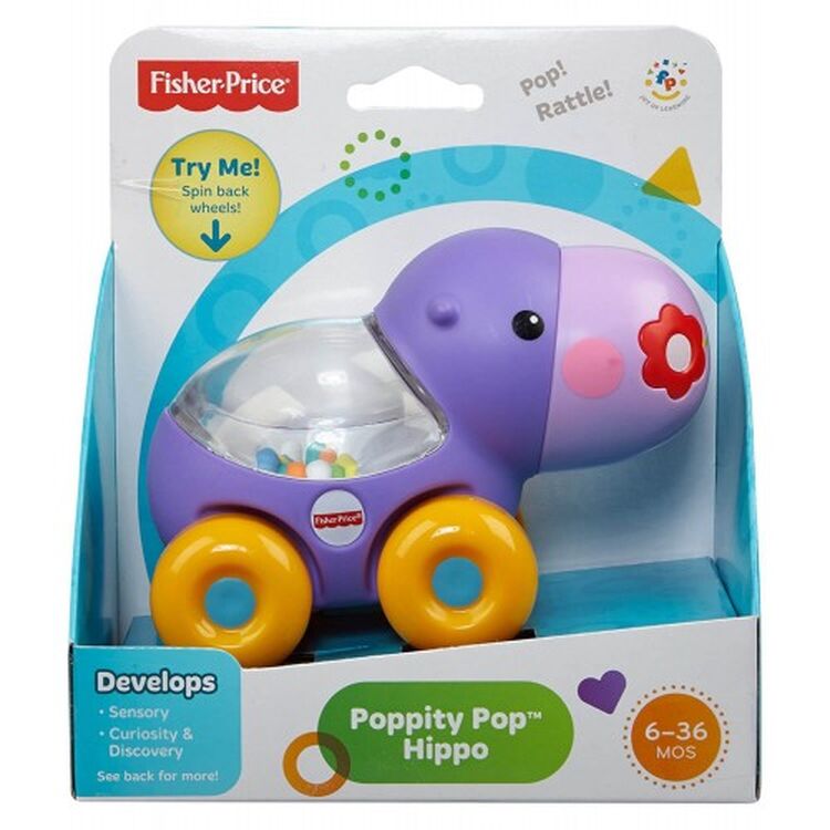 Product Βρεφικό Παιχνίδι Fisher-Price: Poppity Pop Animals – Hippo (BGX30) image