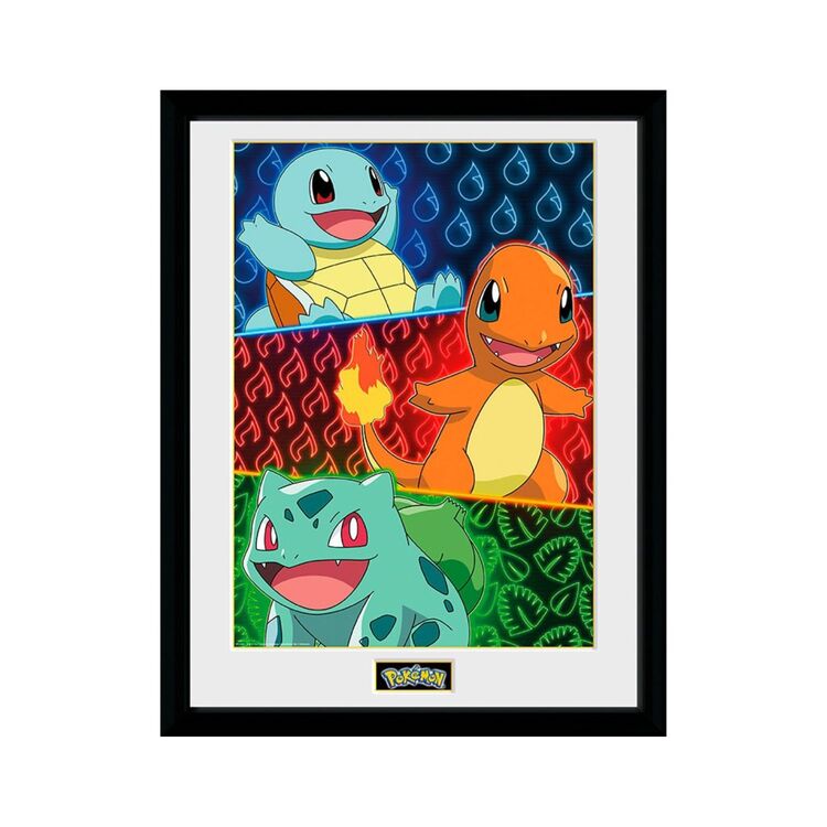 Product Pokemon Starters Poster Framed image