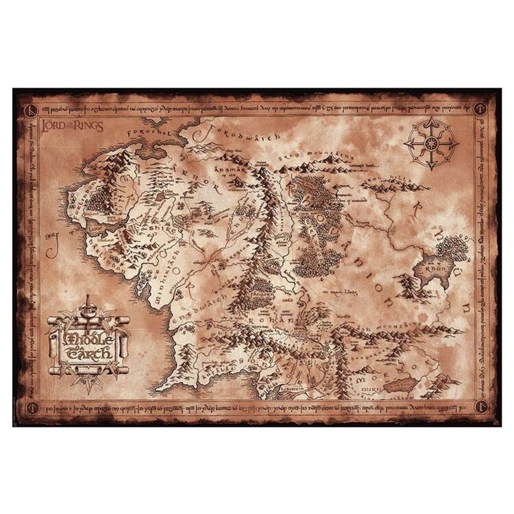 Product Lord Of The Rings Poster Map image