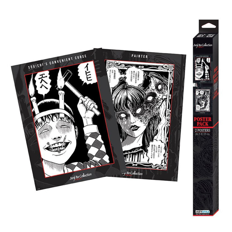 Product Junji Ito Set 2 Chibi Posters Souichi and Tomie image