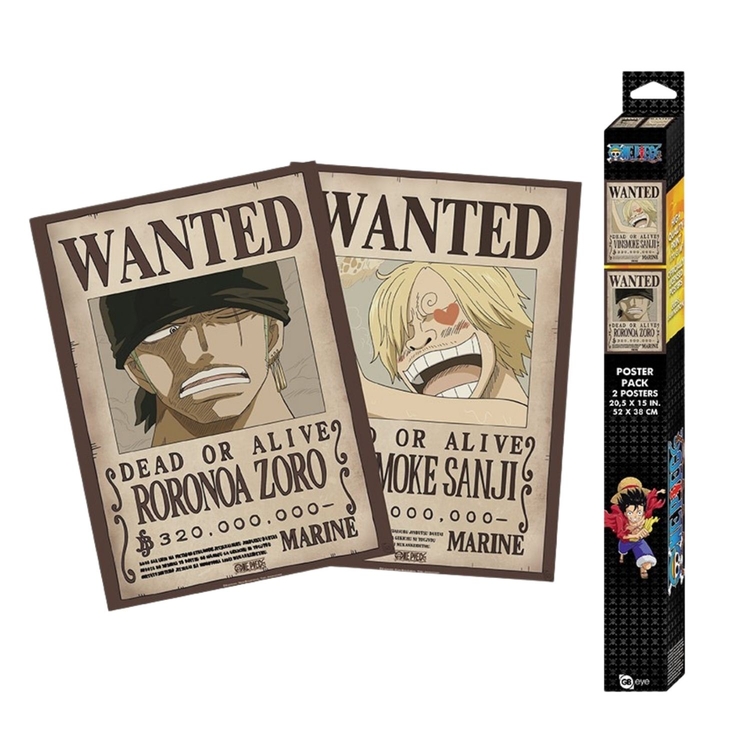 Product One Piece Set 2 Chibi Poster Wanted Zoro & Sanji image