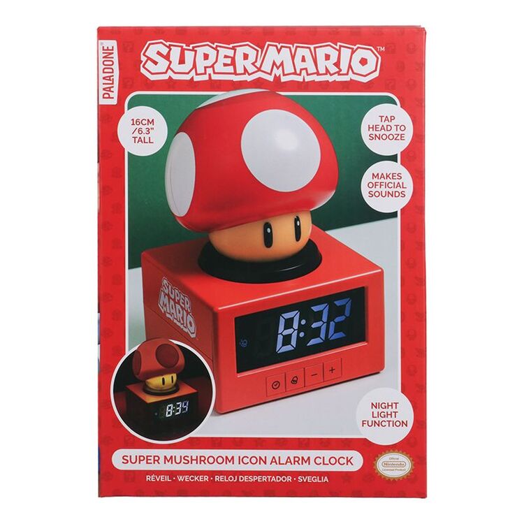 Product Ξυπνητήρι Paladone Icons: Super Mario - Super Mushroom Alarm Clock (PP13124NN) image