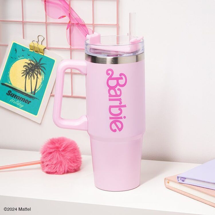 Product Ποτήρι με Καλαμάκι Paladone: Barbie XL Multiway Insulated Travel Mug with Straw (1200ml) (PP13760BR) image