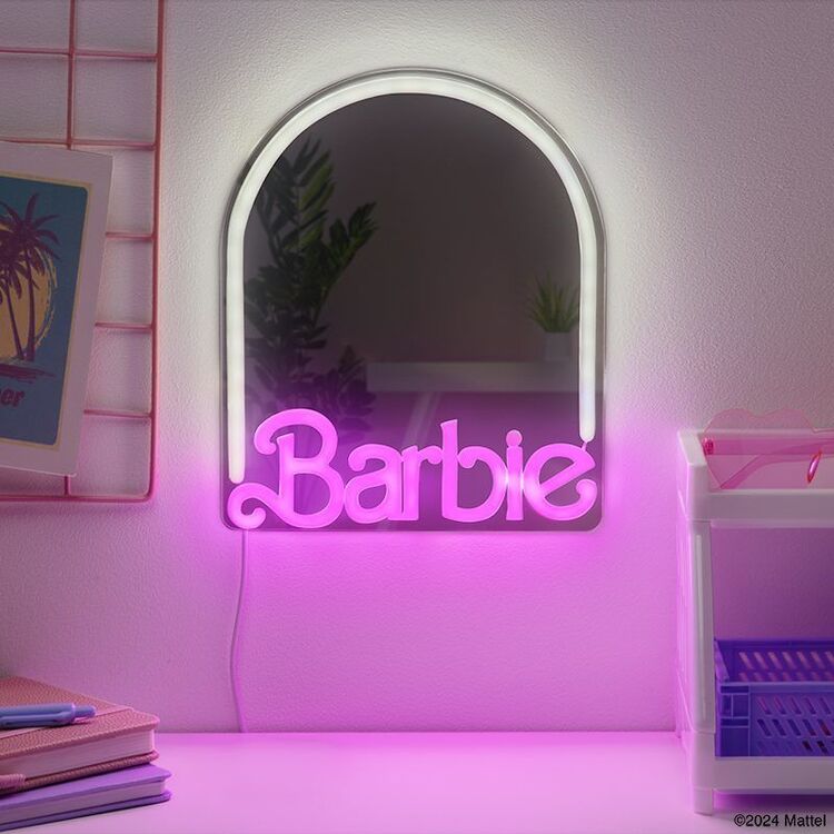 Product Καθρέπτης με Φώς Paladone: Barbie - Wall Mountable LED Neon Mirror (PP14619BRVN) image