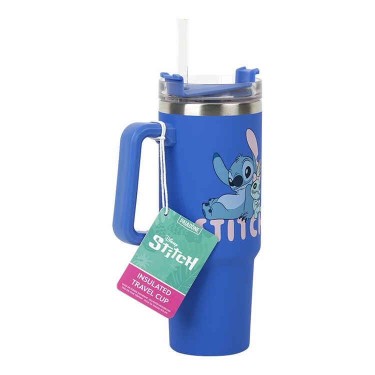 Product Ποτήρι Ταξιδίου με Καλαμάκι Stitch Blue 900ml Multiway image