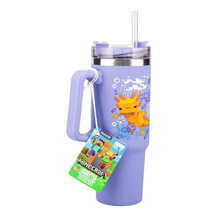 Product Ποτήρι Θερμός με Καλαμάκι Minecraft Purple Travel Mug XL 900ml with straw image