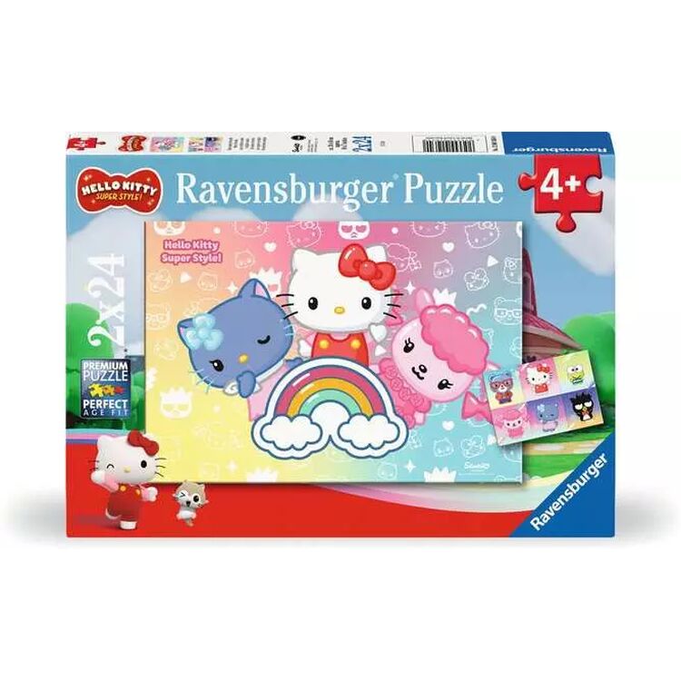 Product Παζλ Ravensburger Puzzle: Hello Kitty Super Style - Best Friends (2x24 pcs) (12001034) image