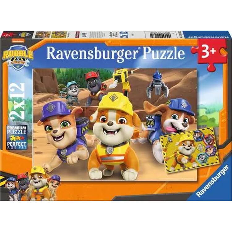 Product Παζλ Ravensburger Puzzle: Rubble &amp; Crew - Team in Action (2x12pcs) (12004167) image