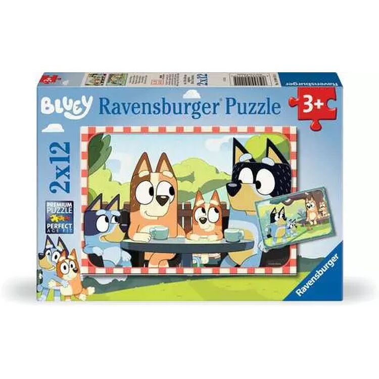 Product Παζλ Ravensburger Puzzle: Bluey and the Heeler family (2x12pcs) (12004111) image