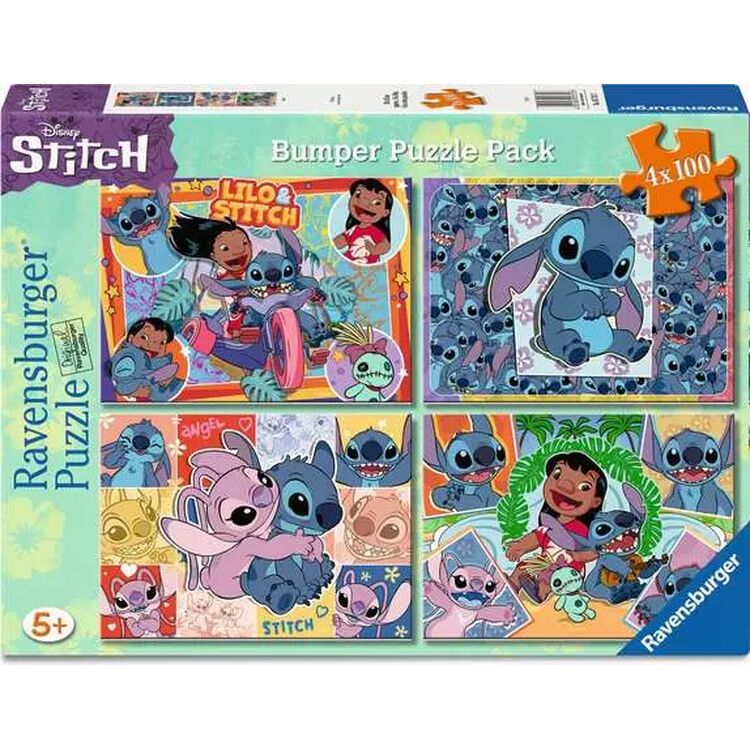 Product Ravensburger Puzzle: Stitch - Aloha! (4x100 pcs) (05731) image
