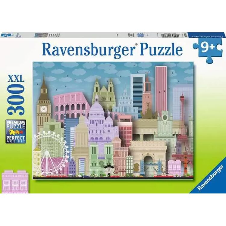 Product Παζλ Ravensburger Puzzle: European Cities XXL (300pcs) (13355) image