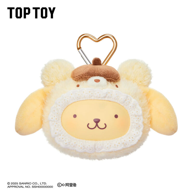 Product Sanrio Characters Fluffy Teddy Bear Series Plush Pendant Blind Box(1pc) Keychain image