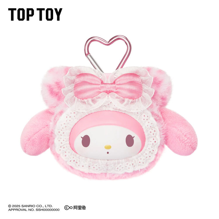 Product Sanrio Characters Fluffy Teddy Bear Series Plush Pendant Blind Box(1pc) Keychain image