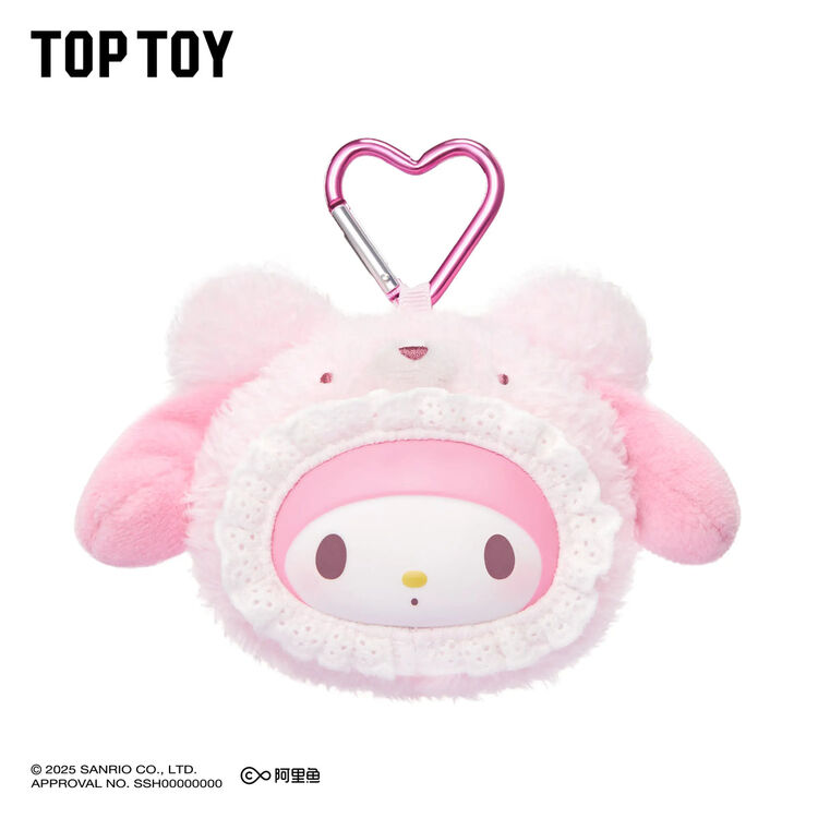 Product Sanrio Characters Fluffy Teddy Bear Series Plush Pendant Blind Box(1pc) Keychain image