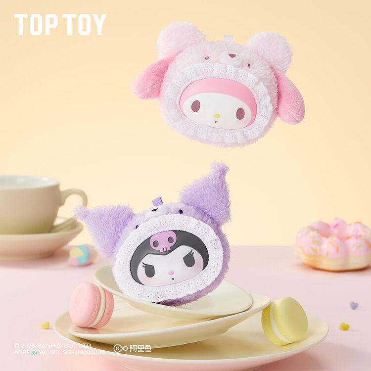 Product Sanrio Characters Fluffy Teddy Bear Series Plush Pendant Blind Box(1pc) Keychain image