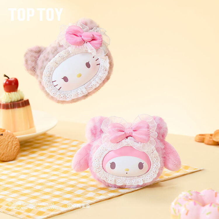 Product Sanrio Characters Fluffy Teddy Bear Series Plush Pendant Blind Box(1pc) Keychain image