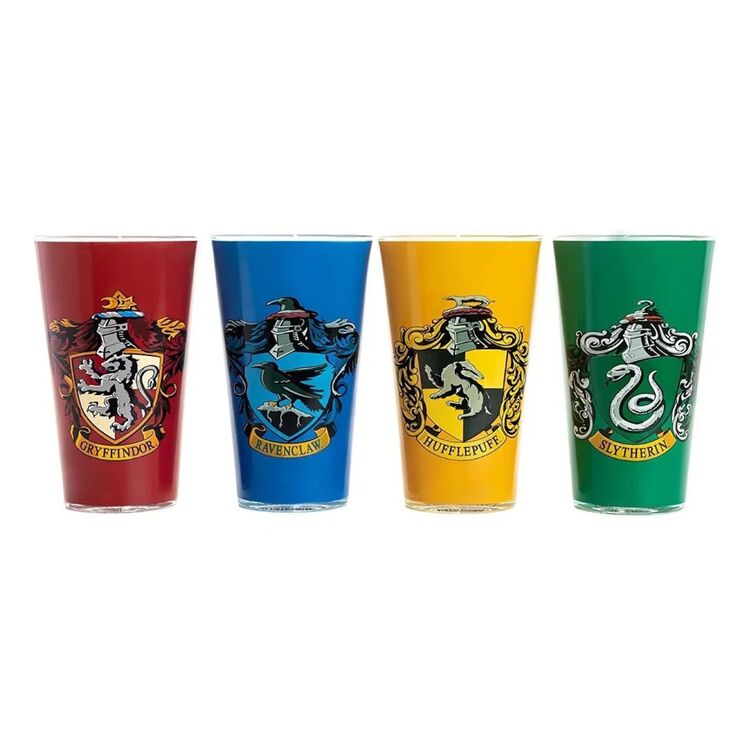 Product Harry Potter Hogwarts House Crest Glasses Set of 4 image