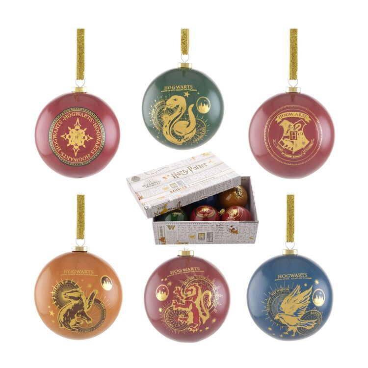 Product Harry Potter Set of 6 Baubles Yule Houses image