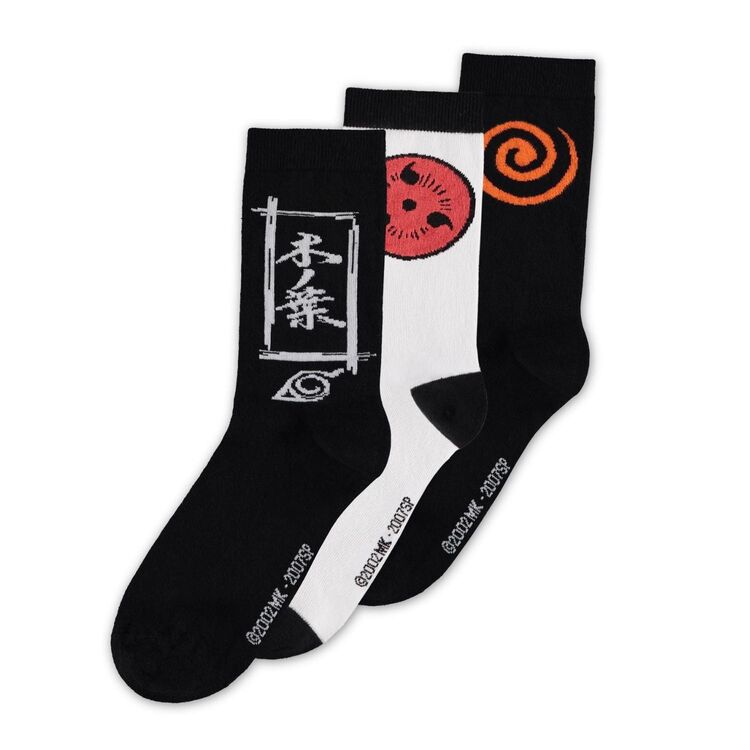 Product Naruto Symbol Socks 3 Pack image