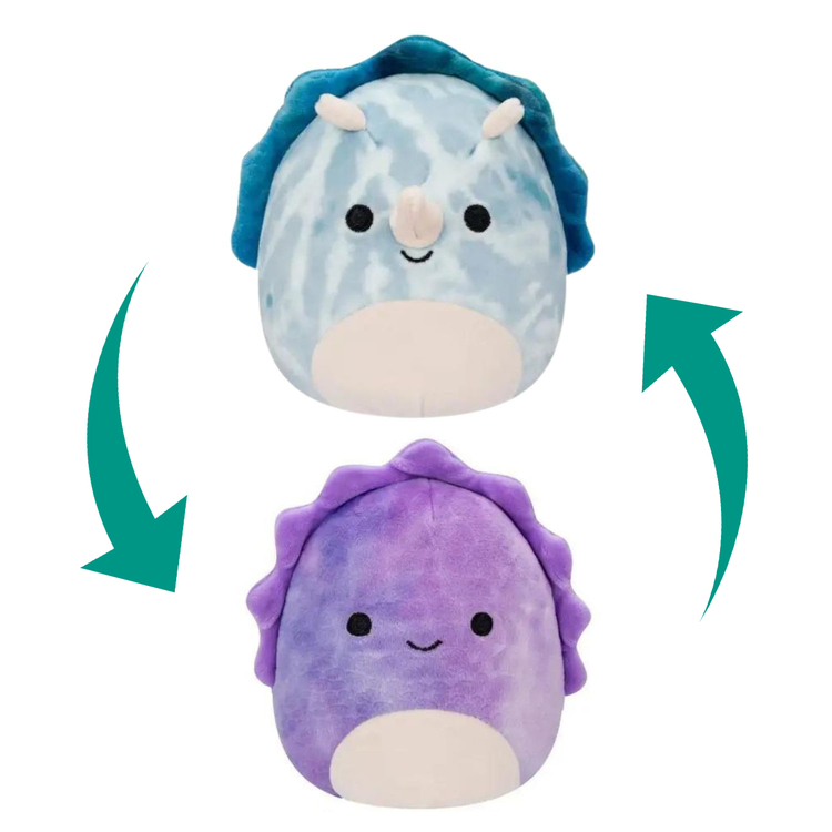 Product Squishmallows Flip A Mallow Delilah The Purple Dino/Jerome The Blu image