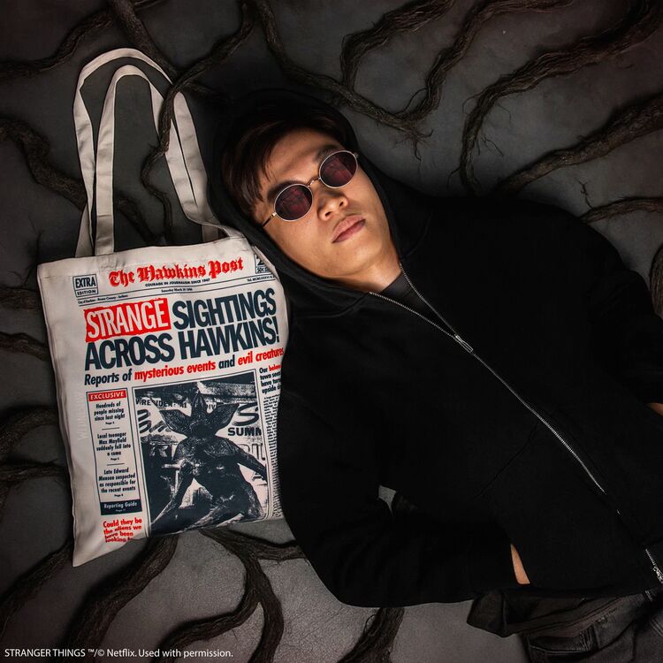 Product Τσάντα Stranger Things Hawkins Tote Bag Upside Down image