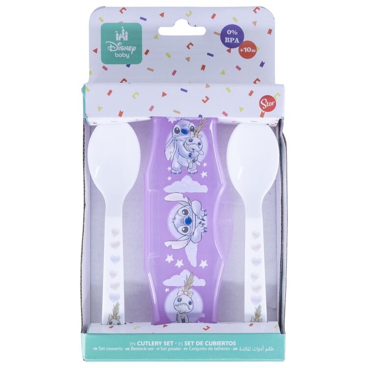 Product Κουτάλια με Θήκη Disney Stitch Cuddle Me Toddler 2 Pcs PP Traveling Spoons image