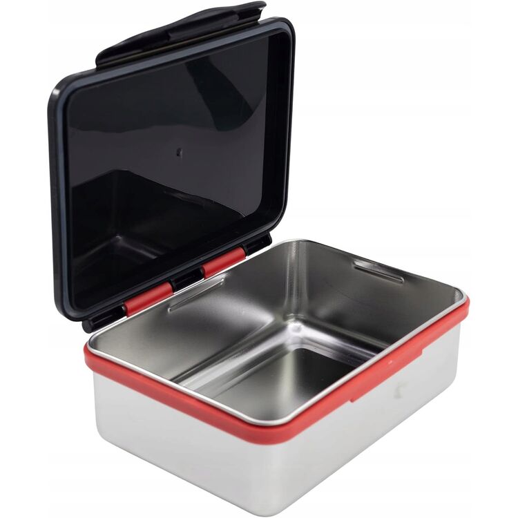 Product Marvel: Spiderman Black Board - Stainless Steel Clamp Rectangular Sandwich Box image