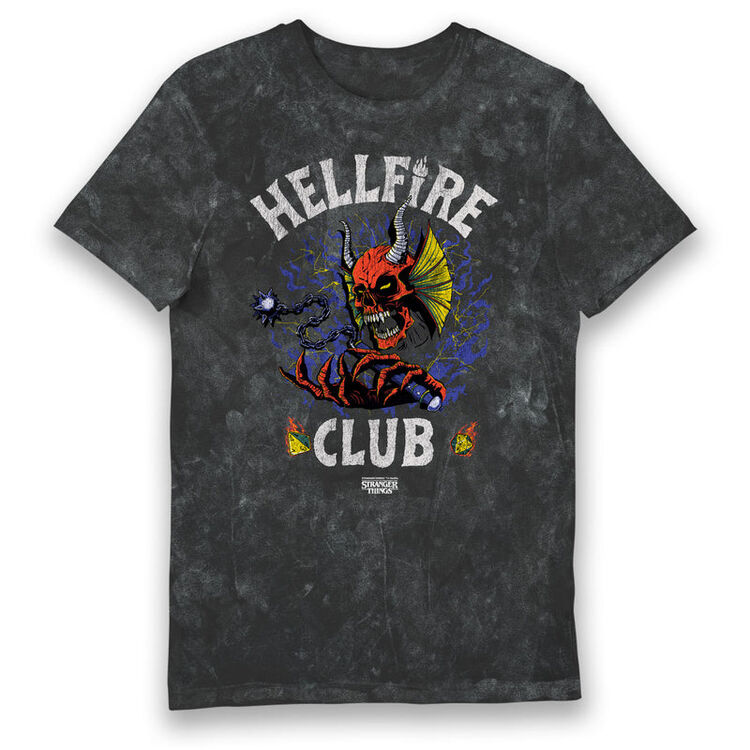 Product Stranger Things Hellfire Club Charcoal Snowash T-Shirt image
