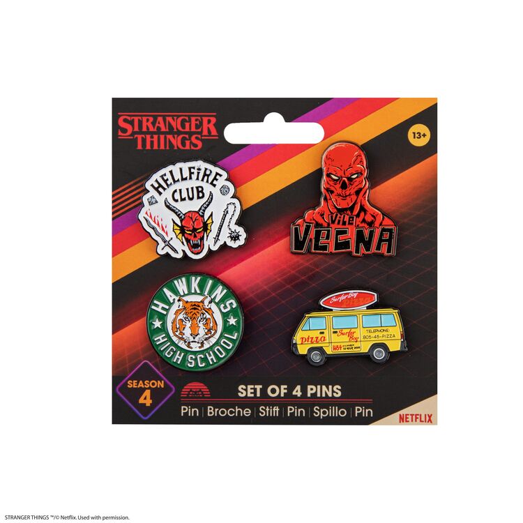Product Stranger Things set of 4 Season 4 Badges image
