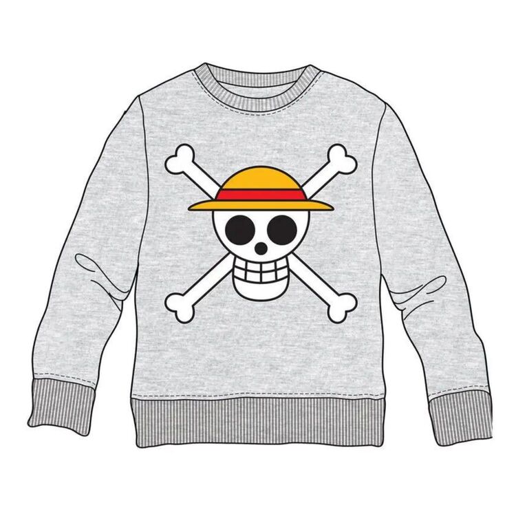 Product Φούτερ One Piece Skull Grey image