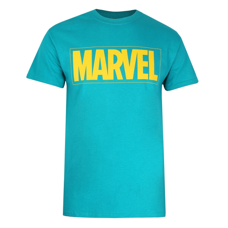 Product Marvel Text Logo Jade Blue T-shirt image