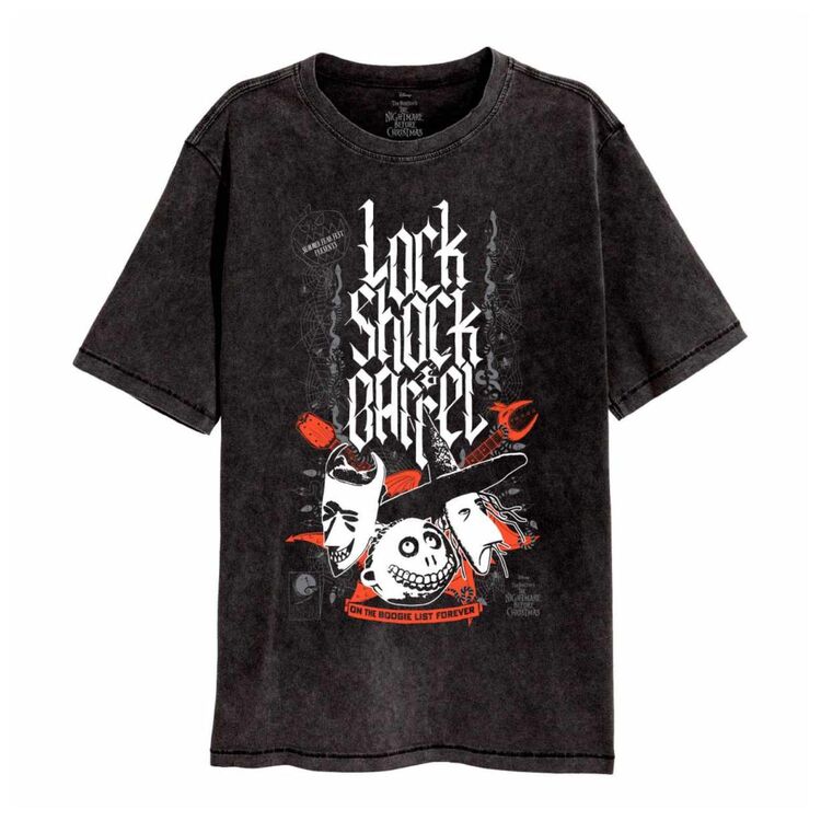 Product Nightmare Before Christmas Lock Shock Acid Wash T-shirt image