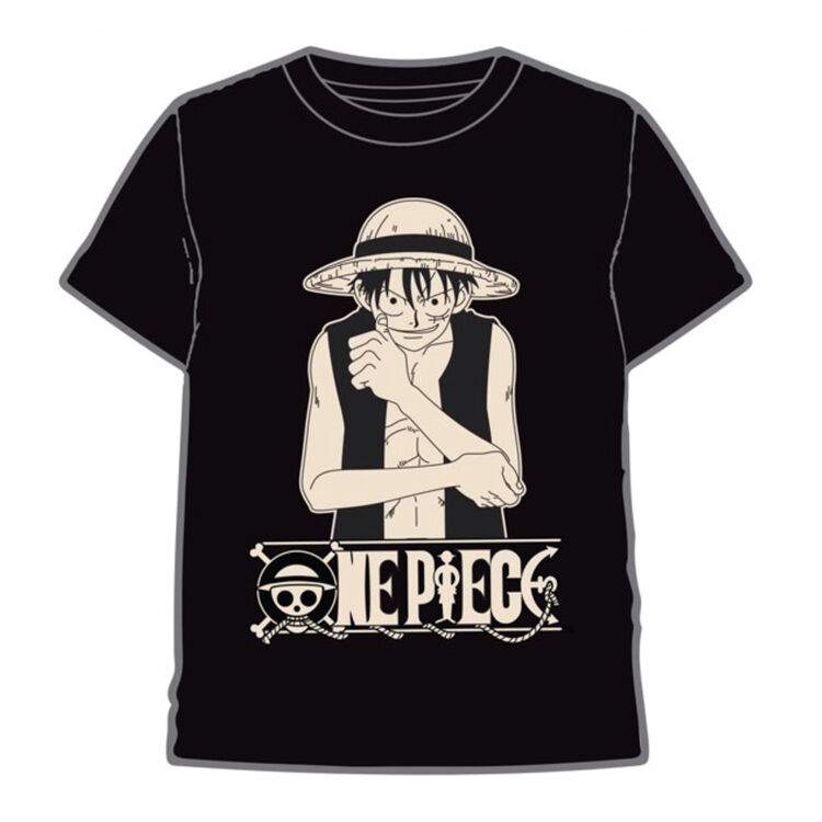 Product One Piece Luffy Monkey Black T-shirt image