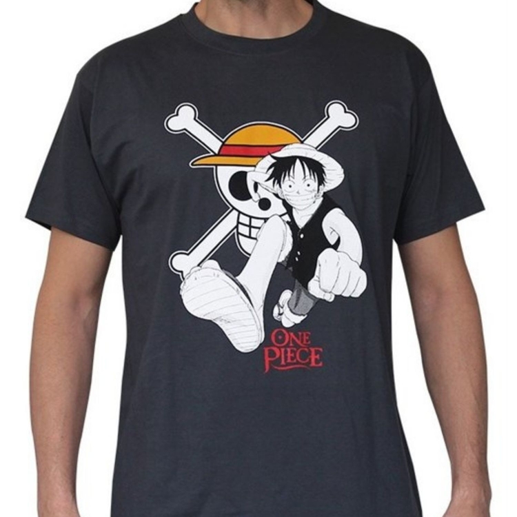 Product One Piece Luffy & Emblem Black T-Shirt image