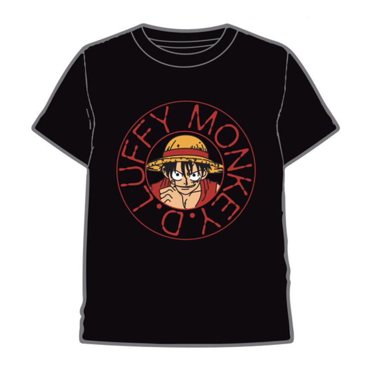 Product One Piece Luffy Face Black T-shirt image