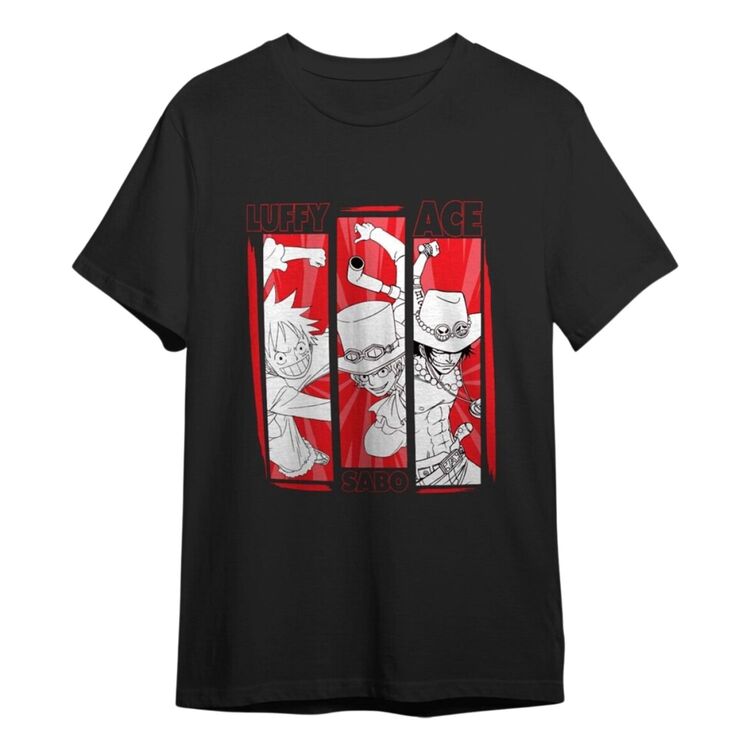 Product One Piece Luffy Sabo Ace Black T-Shirt image