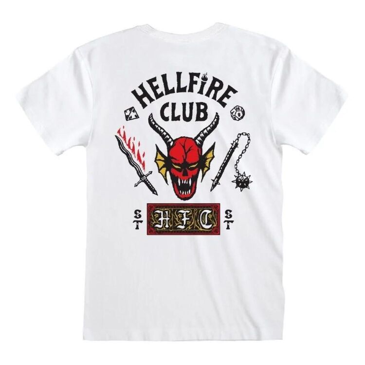 Product Stranger Things Backprint White Hellfire T-shirt image