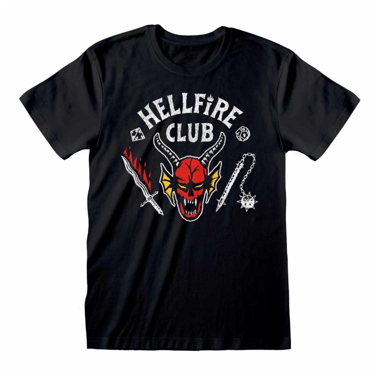 Stranger Things Hellfire Logo Club Black T-shirt | Nerdom