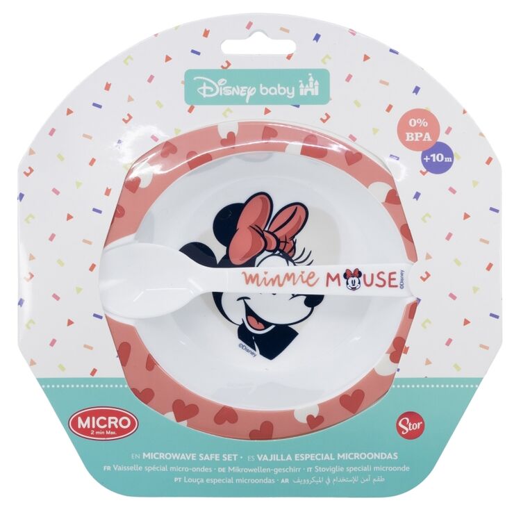 Product Παιδικό Μπολ με Κουτάλι Disney Minnie Mouse Heart Full - Toddler 2Pcs Micro Set image