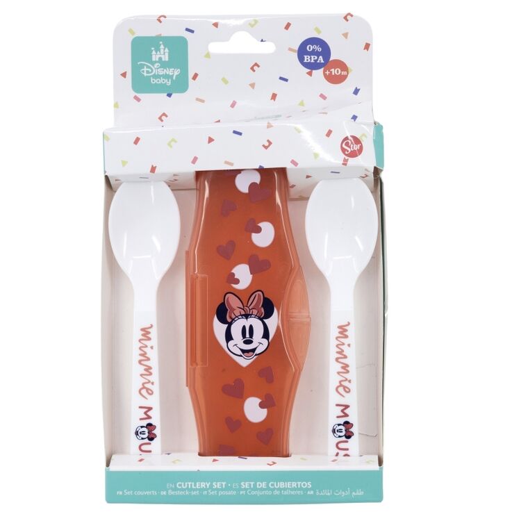 Product Κουτάλια σε Θήκη Disney Minnie Mouse Toddler 2Pcs PP Traveling Spoons image