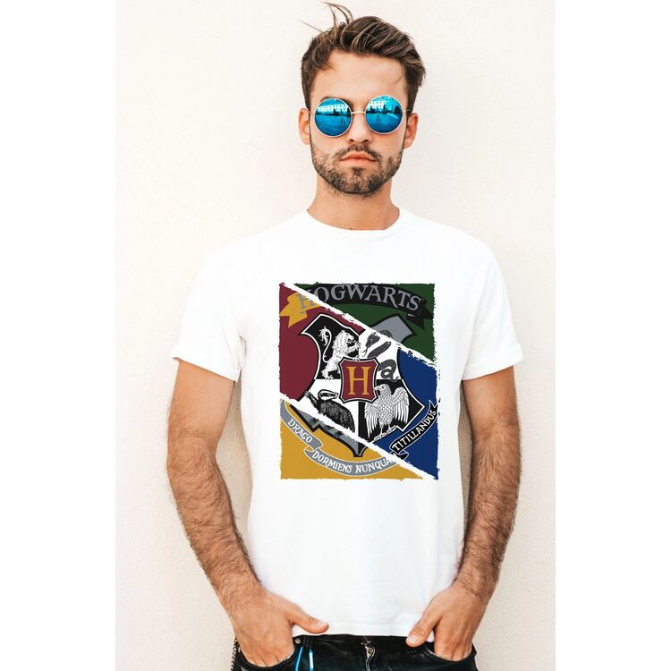 Product Harry Potter Hogwarts Devise White T-shirt image