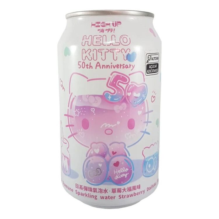 Product Ramune High Up Sparkling Water Hello Kitty 50th Anniversary Strawberry Flavour Random Pick image