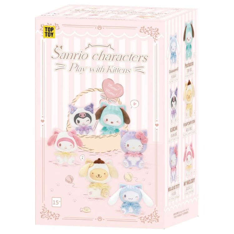 Product Λούτρινο Μπρελόκ Sanrio characters Play with Kittens Series Plush Pendant Blind Box(1pc) 1τμχ Τυχαία Επιλογή image