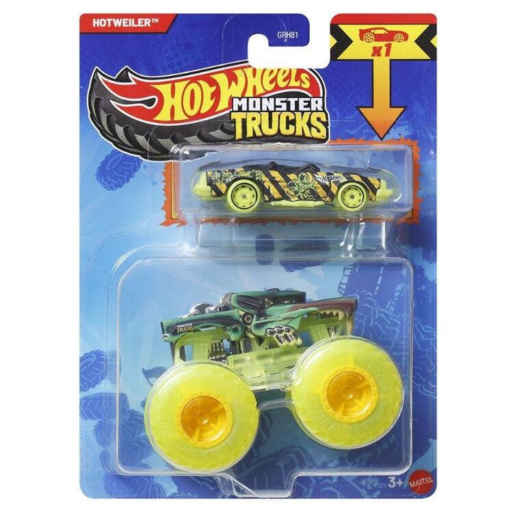 Product Mattel Hot Wheels: Monster Trucks - Hotweiler 2 Pack Vehicles (JCG33) image